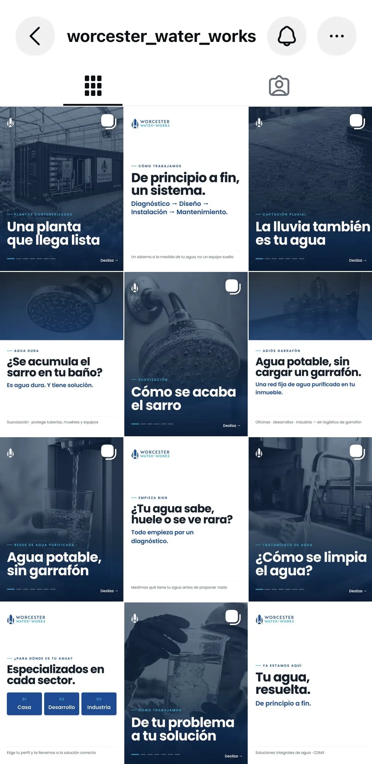 Worcester Water Works — Contenido técnico, trabajo de Conver-za